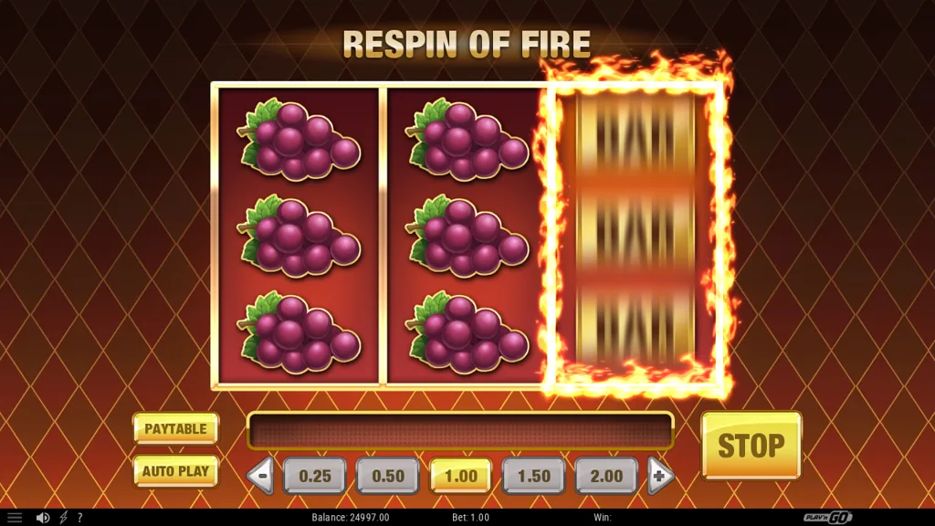 Fire Joker Respin-of-Fire-Feature mit erneut drehender Walze