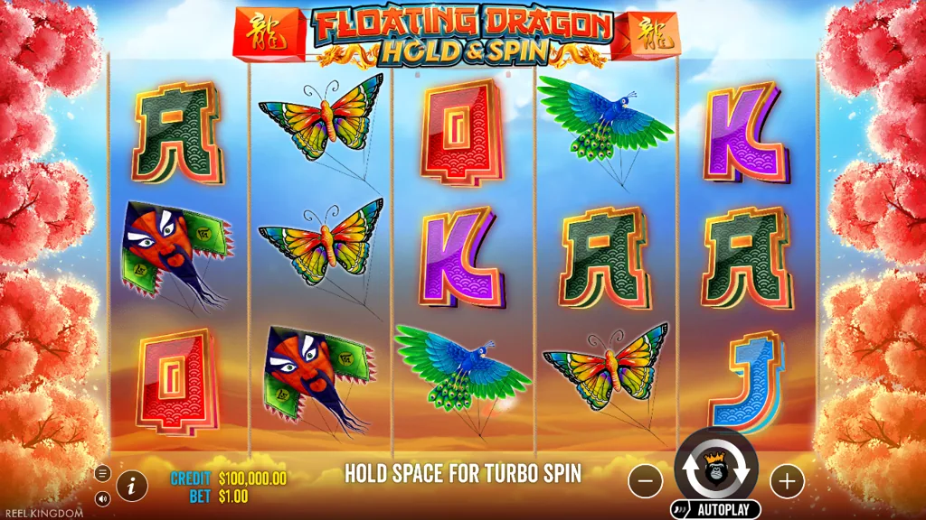 Floating Dragon Basisspiel mit asiatischem Drachen-Thema