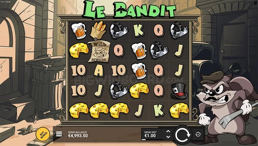 Le Bandit Spielansicht – Walzenraster mit Symbolen
